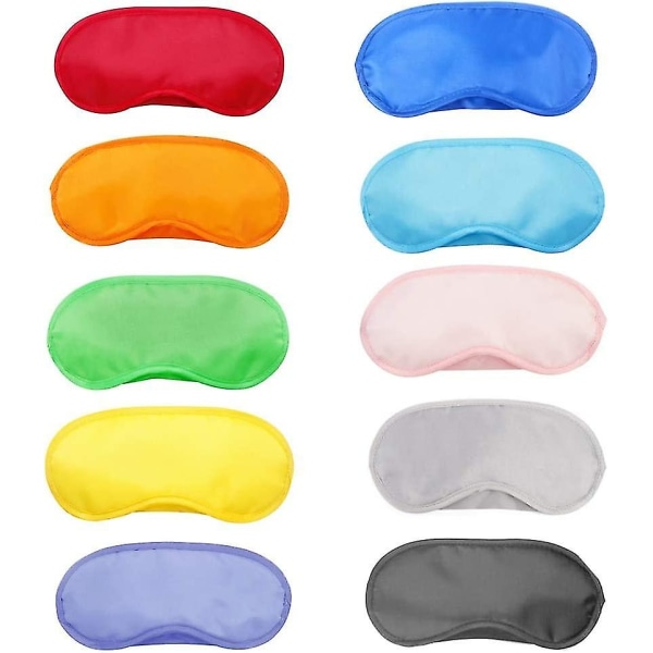 Flerfärgad ögonmask 20 stycken Cover Light Blindfold Eye Mask Sleep Blindfold