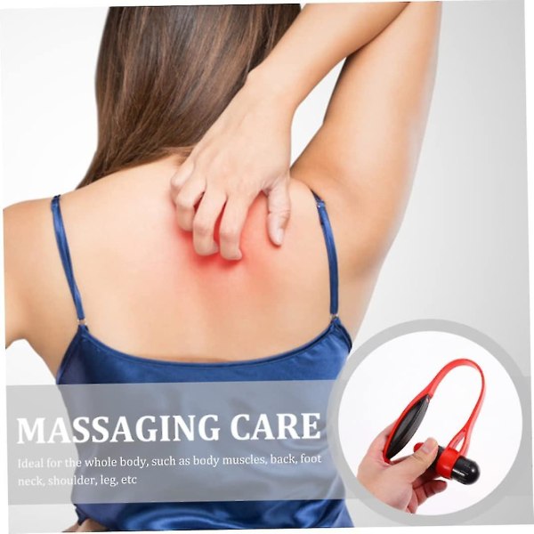 Kroppsmassageapparater, kroppsspänningsavlastare Massagehammare Elastiskt böjbar massageapparat för att lindra kroppsstress (1 st, Röd Svart)