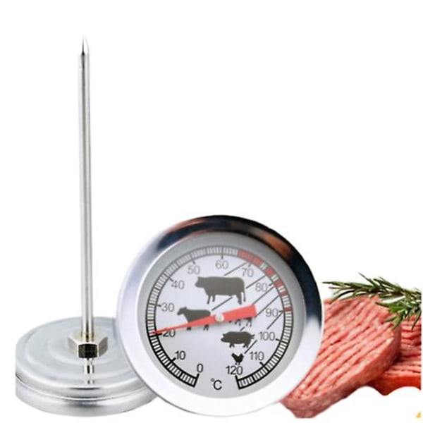 Matlagningstermometer Kökstermometer Mattemperatur Grilltermometer i rostfritt stål