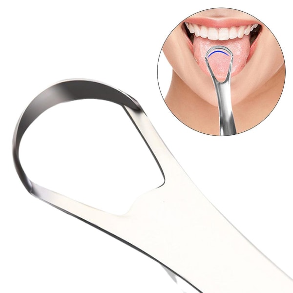 2-pack återanvändbar tungskrapa Rostfritt stål tungrengöringsmedel Tandvård Hygien oral