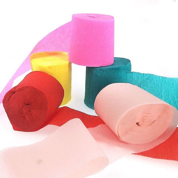 Inslagning Streamer Roll DIY Craft Crepe Paper Bröllop Barn Ceremoni Födelsedag