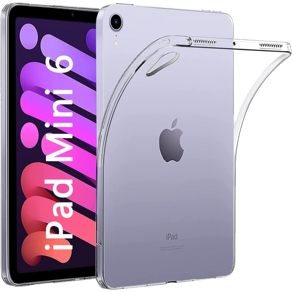 iPad Mini 6 2021 (6:e generationens) case Ultratunnt genomskinligt mjukt TPU Silikon Tablett Kristallklart case