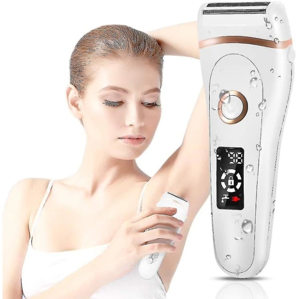 Elektrisk rakapparat för damer, rakapparat för kvinnor, USB -uppladdningsbar sladdlös rakapparat, vattentät, vått och torrt