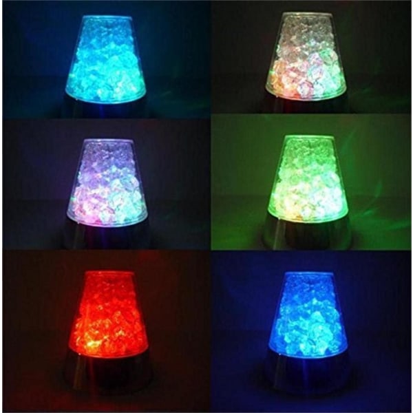Färgskiftande kristallfiberoptisk nattlampa, LED-bordslampa färgstark stjärnhimmelfiberoptik