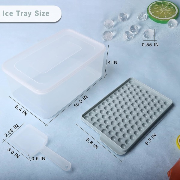 Mini iskubbrickor för frys - 4-pack små iskubbrickor med lock 104 x 4 isbrickor, BPA-fri för kylning av drycker, kaffe, cocktailrosa pink