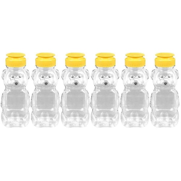 6st Bärbar dricksflaska Björn Form Dryckesflaska Barnflaska Transparent