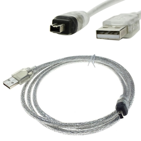 USB -hane till Firewire IEEE 1394 4-stift hane ILink-adapterkabel Fi