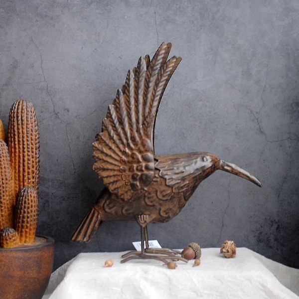 Stil Amerikansk 28 cm Fågelskulptur Moderna järnprydnader Smakkonst Handgjorda hantverk Special djurfigurer Heminredning