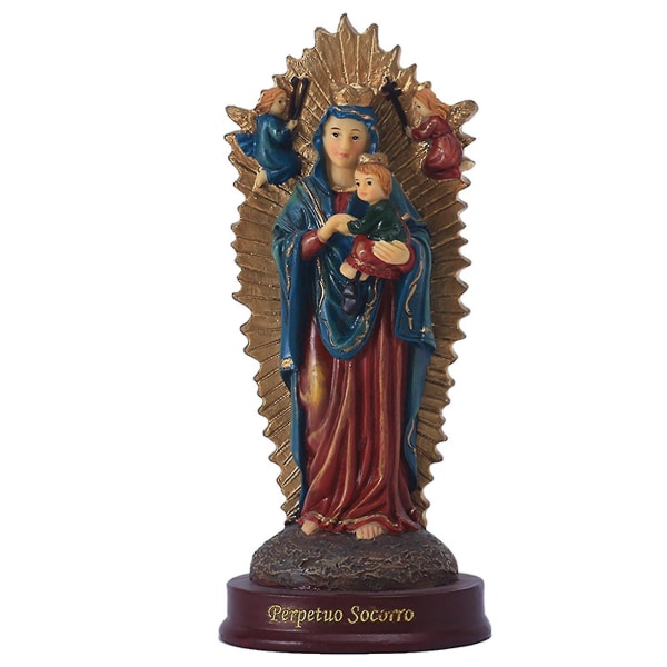 Jungfru Maria statyett religiös dekoration katolska statyer prydnad för hem