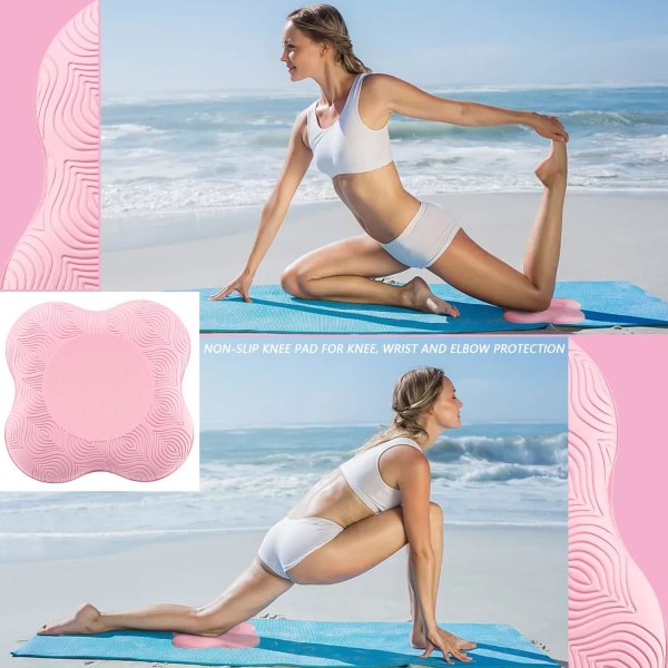 2-pack Yoga Knäskydd för Gymnastik, Pilates, Stretchingövningar