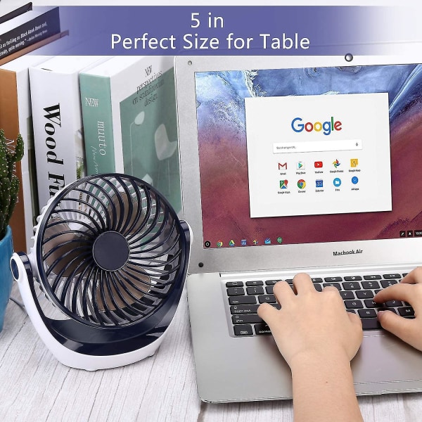 Skrivbordsfläkt Liten bordsfläkt med starkt luftflöde Tyst bärbar fläkthastighet justerbar