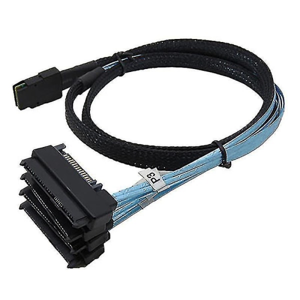 Mini Sas-36p Sff 8087 till 4 Sas 29p-kabel 15p Sata-hårddiskkabel 1m
