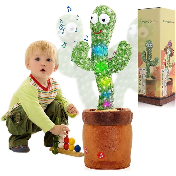 Dansande kaktus, pratande kaktus upprepar vad du säger, ny mjuk plysch pratande leksak Elektrisk talande kaktus baby
