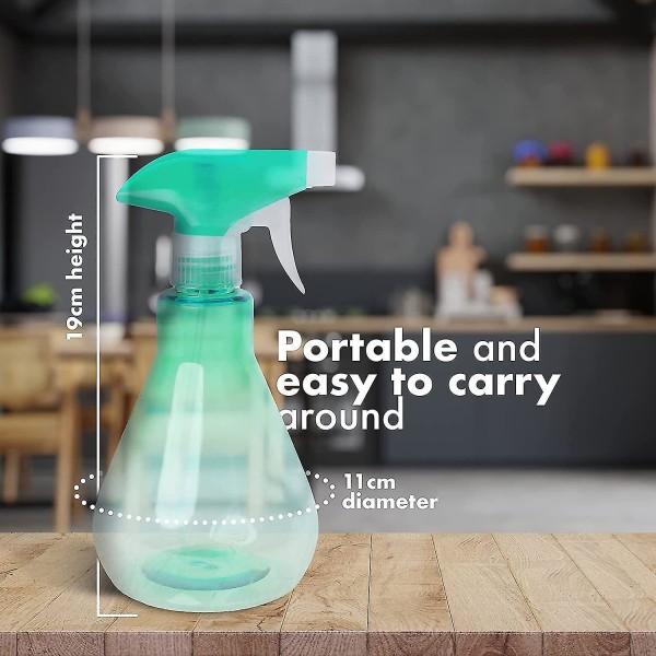 Sprayflaska Tom Plast Spray Flytande Sprayer Återanvändbar & påfyllningsbar med munstycke | Utmärkt för rengöring av köksbadglas / trädgårdsbevattningsväxter