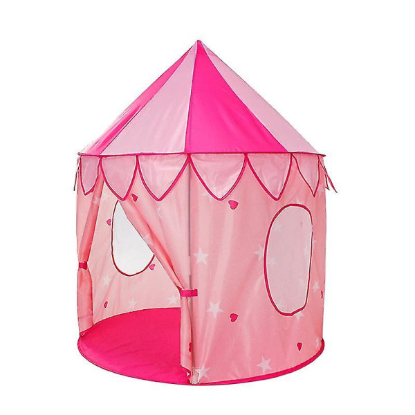 Princess Castle Lektält för barn. Med flerfärgade stjärnljus och en gosig regnbågsgroda. Vackert pop up-tält för barn. Kompakt storlek för barn Te
