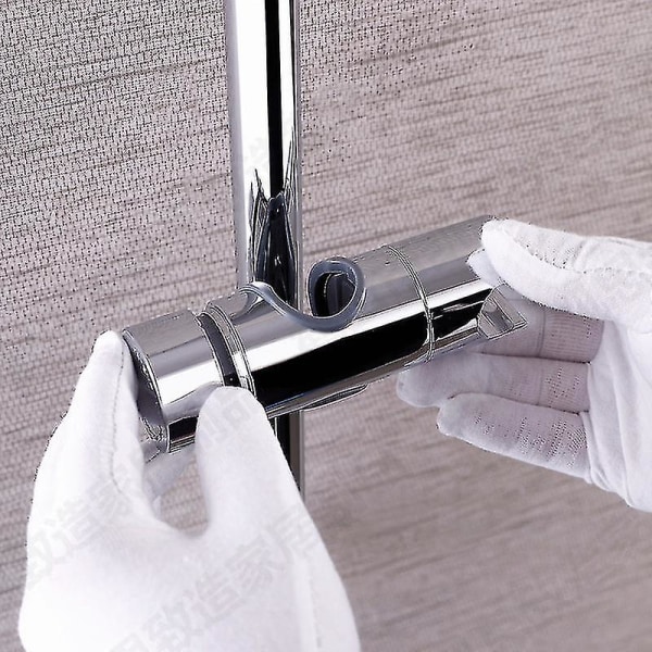 Utbytbar handduschhållare, duschhuvudshållare, Chrome Abs (silver)