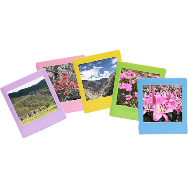 Färgglad fotoram som är kompatibel med Fujifilm Instax Square Sq6, Sq10 och Sq20 Instant Camera Film, 5 delar