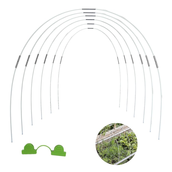 Gör-det-själv-bågar Växtunnel, cover Trädgårdsbågar Löstagbara Rostsäkra glasfiberstödbågar Ram Växthusbågehussats för inomhus- och utomhusplan