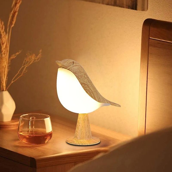 Fågel Nattljus Touch Control Sovrum Sänglampa Bordslampa Uppladdningsbar Tre färger Skata Aroma Lampa Led Creative