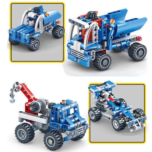 556 FT Building Block Car, SDLOGAL, DIY pedagogiska leksaker för barn, Byggmodell Pussel, 4 i 1