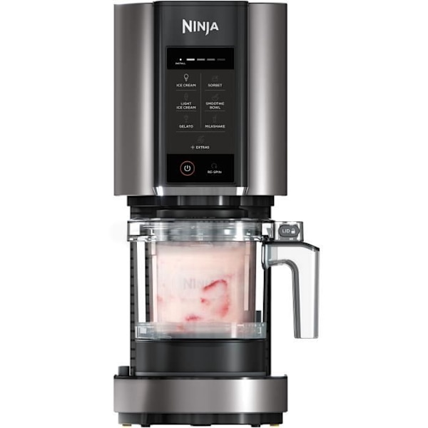 NINJA - Creami NC300EU jäätökeitin - 6 ohjelmaa - Tilavuus 473ml - Jopa 1,4L jäätä - 3 kulhoa mukana Svart