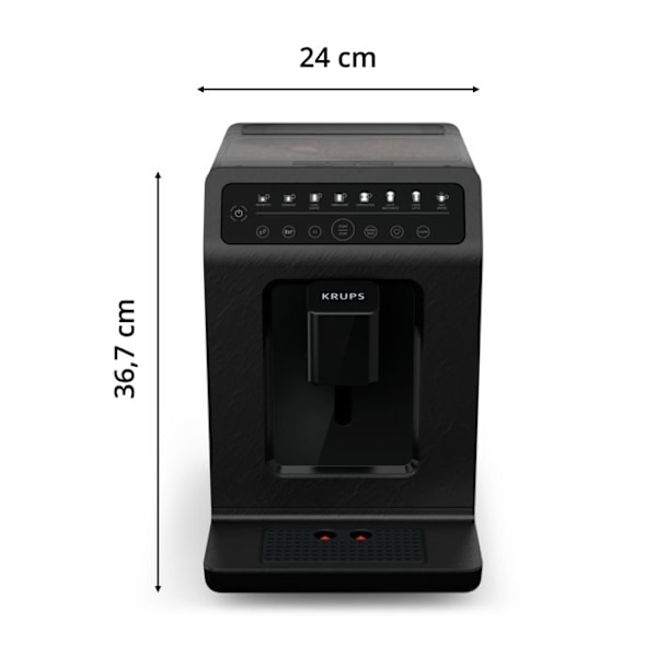 Evidence Eco Design, Kaffemaskine med hele bønner, 8 drikkevarer, Berøringsskærm Svart