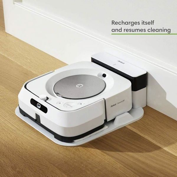 iRobot M613840 Vit Robotdammsugare - Våt-/Kemtvätt - Påslös - Uppsamlarkapacitet 0,6 liter Vit