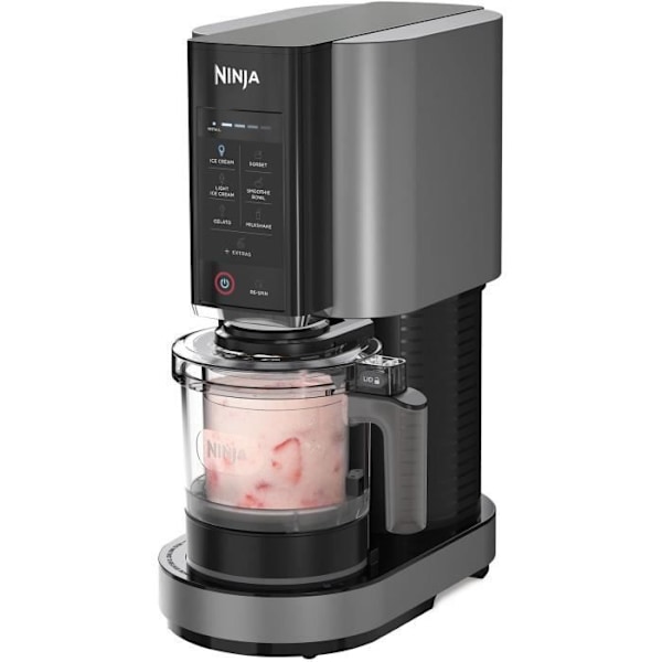 NINJA Ismaskine - Creami NC300EU - 6 programmer - Kapacitet 473ml - Op til 1,4L is - 3 skåle inkluderet Svart