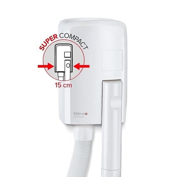Valera 832.02-T Hotello Super White professionel hårtørrer med en effekt på 1400 W