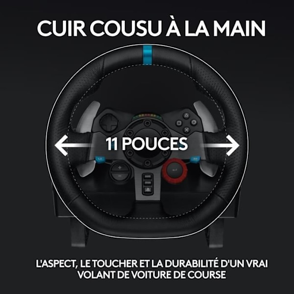 G29-kilpapyörä ja polkimet - Logitech G - Yhteensopiva PS5, PS4 ja PC