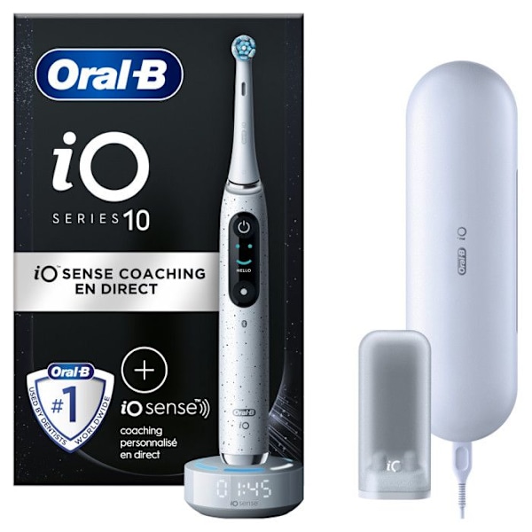 Oral-B Genopladelig elektrisk tandbørste iO 10 hvid, 1 hoved, 1 genopladeligt rejsetui, 1 iO Sense oplader Vit