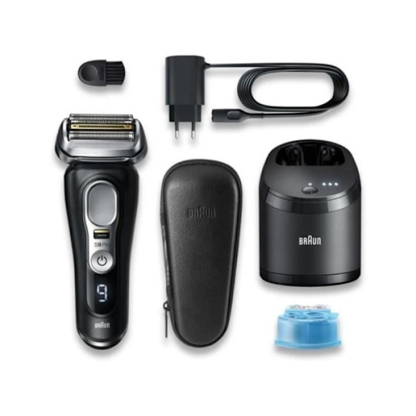 Elektrisk barbermaskine - Braun - 9460CC - Vaskbar hoved - Trådløs drift - Sort