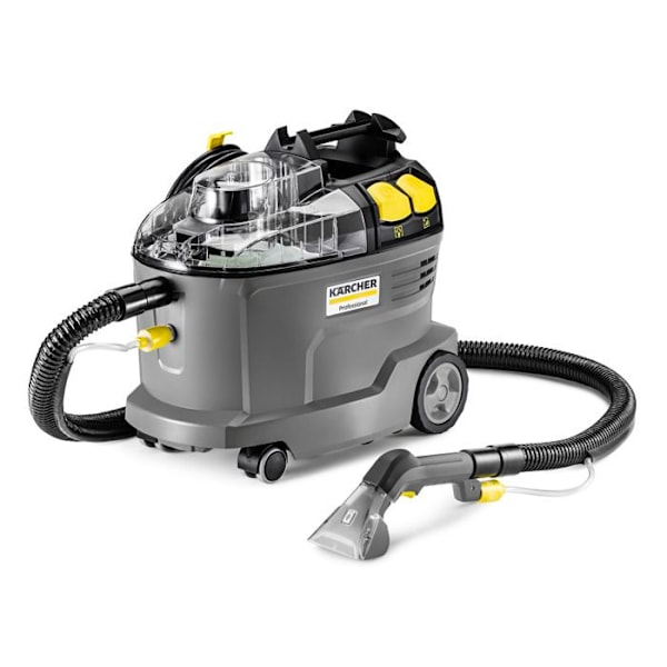 Injecteur ekstraktor 1380W Puzzi 8/1 med tilbehør - KÄRCHER - 11002400 Sort, Grå, Gul