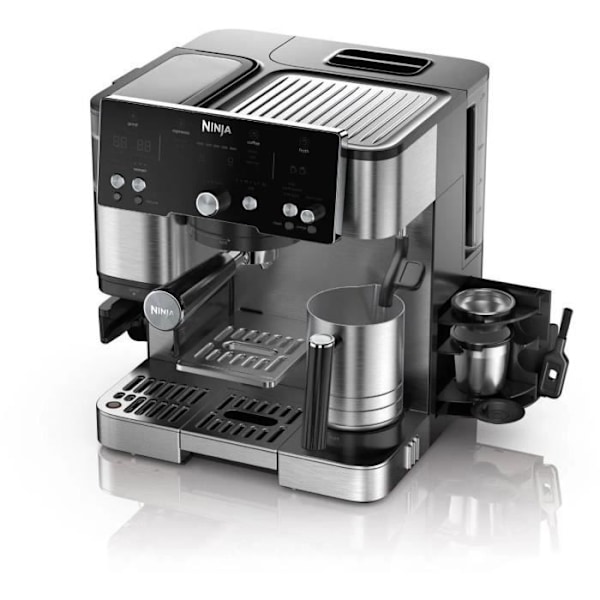 2-in-1 kahvikone - NINJA LUXE™ - Kahvi Essentiaalinen Sarja - ES501EU - 1650 W - 9/11 baari - 250 g - Musta / Ruostumaton teräs Svart och rostfritt stål