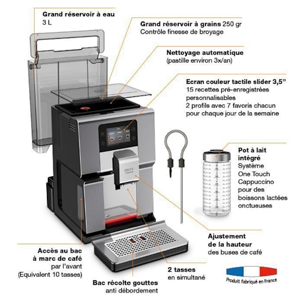 INTUITION PREFERENCE KORNMASKIN + 15 KRUPS RECEPT Silver