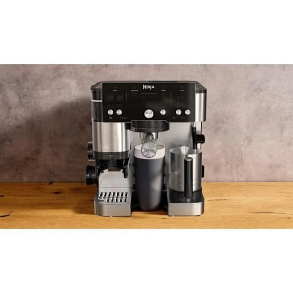 Maskine til kaffe 2-i-1 - NINJA LUXE™ - Café Essential Series - ES501EU - 1650 W - 9/11 bar - 250 g - Sort / Rustfrit stål Svart och rostfritt stål