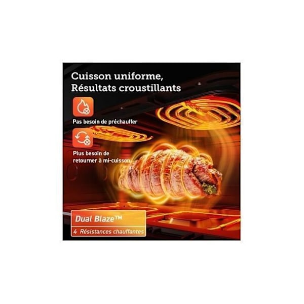 Luftfritös - COSORI - Twinfry Chef Edition - 10 Liter - 2800 W - Temperatur 35°C-240°C Svart / Koppar