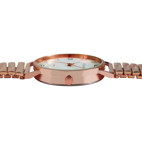 Klocka - EXCELLANC - Japan PC21 - 37 mm - Roséguld rostfritt stål - Utsträckbar armband rosa guld
