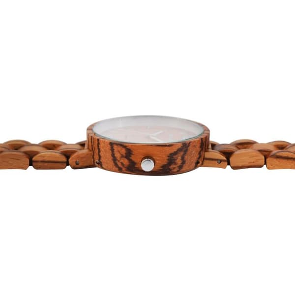 Klocka - EXCELLANC - Excellanc - Zebrano trä - Brun - Kvarts 38 mm brun