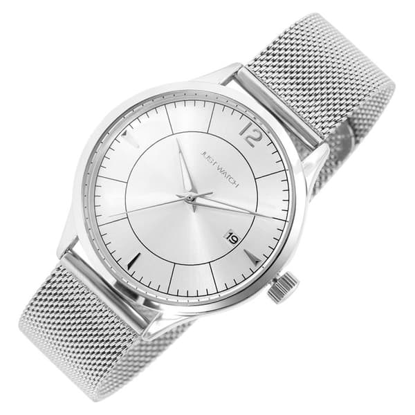 Ur - Phille - Rustfrit stål sølv - Urkasse 42 mm - Milanese mesh rem 20 mm Silver