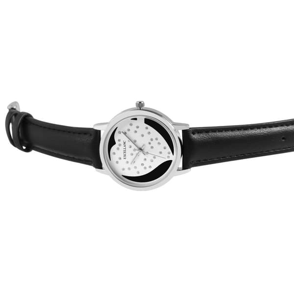 Dameur - EXCELLANC - Excellanc - Sort - Urkasse 39 mm - Rem 18 mm i kunstlæder Svart
