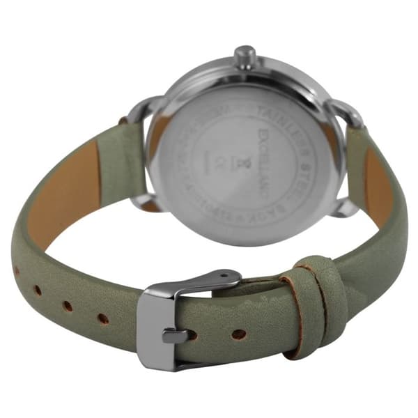 Dameur - EXCELLANC - Excellanc - Kasse 30 mm - Grøn imiteret læderrem - Quartz bevægelse PC21 Grön