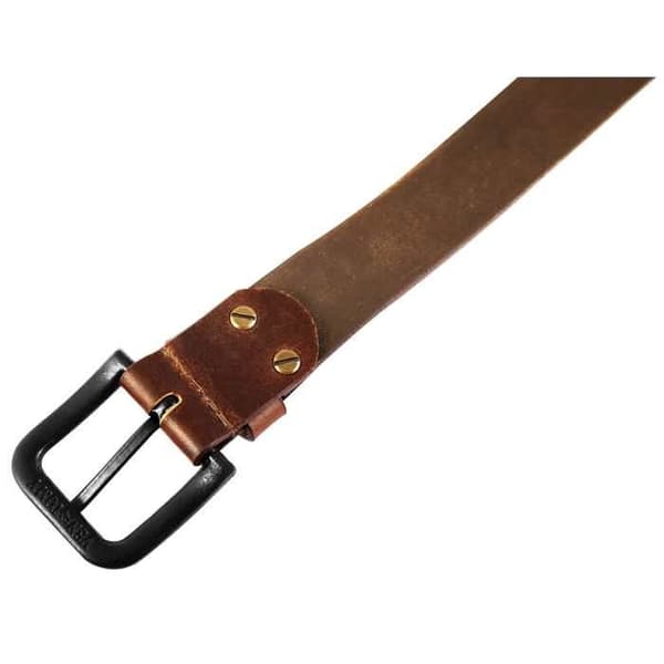 Bälte - LEONARDO VERRELLI - LV0144 - Äkta buffelläder - Brun - Bredd 3,8 cm brun 120 cm