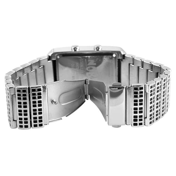 Armbåndsur - NOBLE - Noble - Rektangulær - Kvarts - Stålarmbånd 26 mm grå Grå