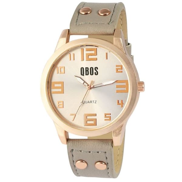 Ur - QBOS - QB0029 - Grå - Kasse 46 mm - Mineralglas Grå