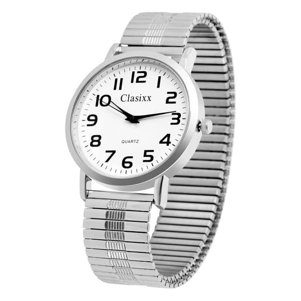 Ur - CX0002 - Rustfrit stål - 39 mm - Kvartsur Silver