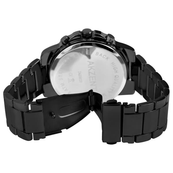 Ur - AKZENT - Akzent - Dobbelt analog/digital visning - Sort rustfrit stål - 48 mm Svart