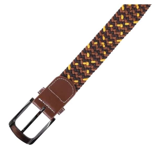 Textilbälte - XL Polyester Gul - 120 cm - Bredd 3,2 cm - Spänne med nål Gul 120 cm
