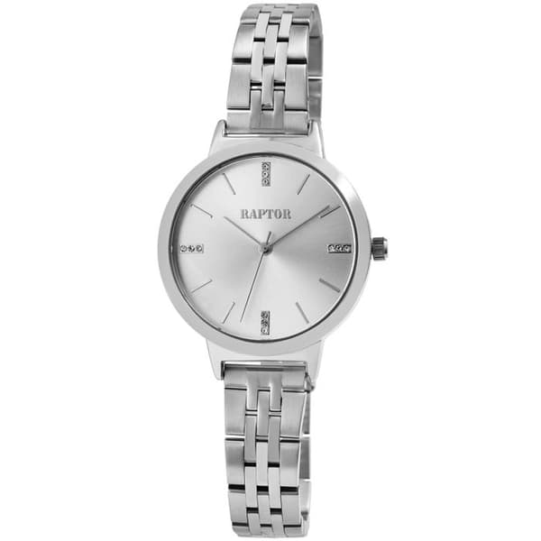 Ur - RAPTOR - Blomst - Kvinde - Rustfrit stål sølv - 36 mm - Quartz Miyota 2035 Sølv