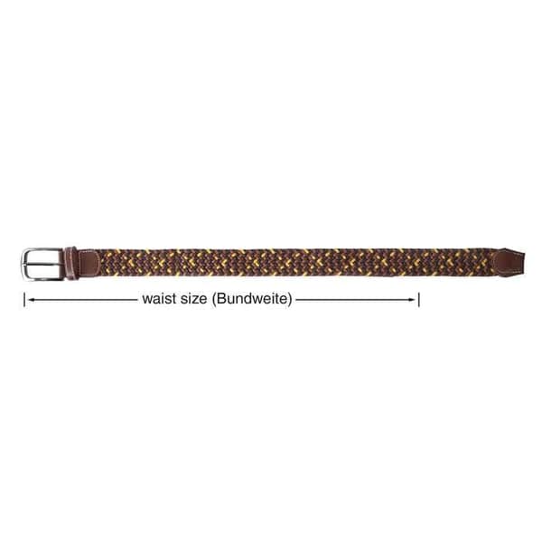 Textilbälte - XL Polyester Gul - 120 cm - Bredd 3,2 cm - Spänne med nål Gul 120 cm